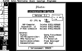 Screenshot Thumbnail / Media File 1 for Platon v2.1 (1991-02-19)(VHF)(de)(Disk 1 of 3)[cr]